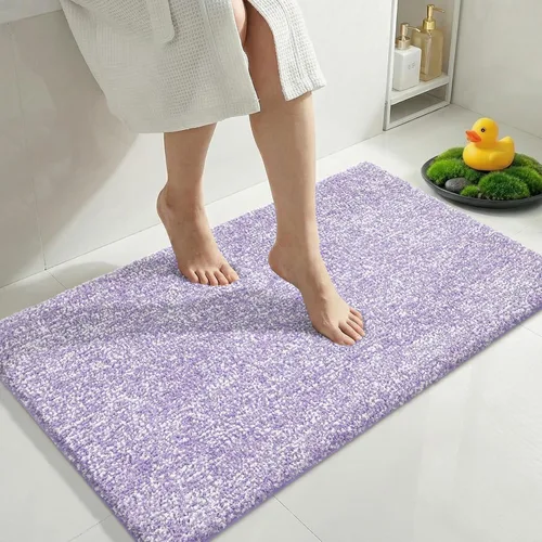 Miniatura 14 de Yimobra Alfombra de baño acolchada antifatiga, antideslizante, lavable, de microfibra suave y densa para lavabo, ducha, pies cansados, cómodo