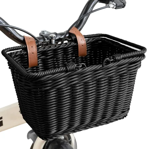 Miniatura 17 de Cesta de bicicleta para niños, canasta delantera para bicicleta para niños, pequeña cesta de mimbre para niños y niñas, cesta pequeña de mimbre