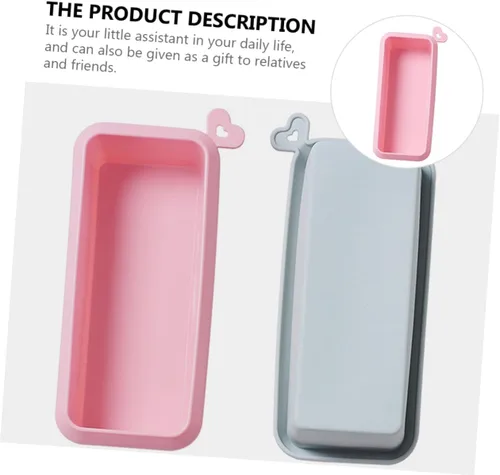 Miniatura 5 de Rectangular Silicone Cake Mold Non-stick Household Baking Loaf Pan for Toast Bread DIY Cakes Easy Clean Pink