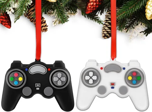 2025 Adornos de Navidad de videojuegos Adornos personalizados de controlador de videojuegos para amantes de los juegos, adorno de árbol de Navidad
