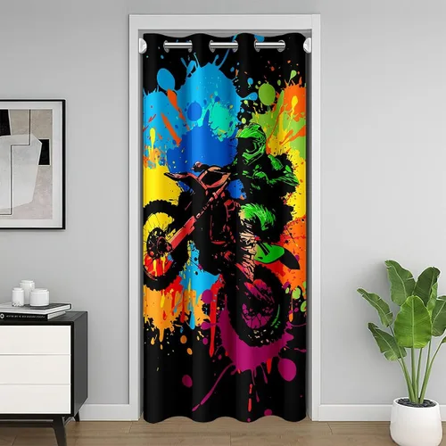 Miniatura 34 de Erosebridal Cortinas opacas de hojas para ventana de puerta, cortinas opacas de hojas blancas y negras, cortina de puerta de hojas, plantas Hojas