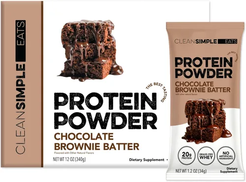 Miniatura 11 de Clean Simple Eats Proteína de suero en polvo de leche, sabor a vainilla simplemente naturalmente endulzada, 100% proteína alimentada con pasto