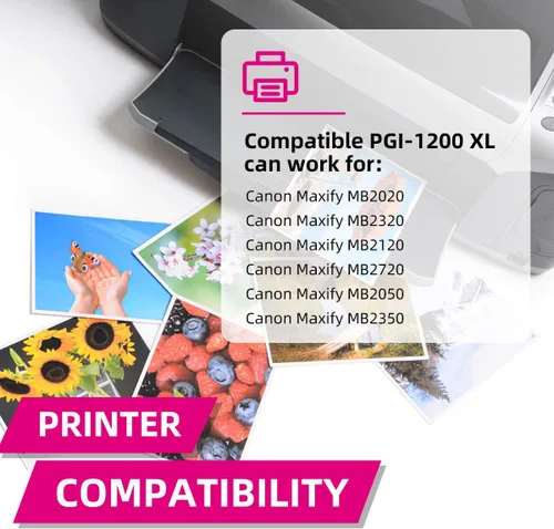 Miniatura 3 de PGI-1200XL - Cartuchos de tinta compatibles de repuesto para impresora Canon MB2320 MB2720 MB2700 PGI-1200 XL 1200 Pigmento para impresora Maxify
