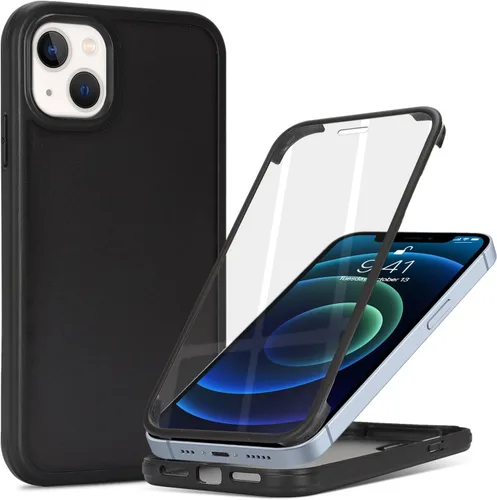 Miniatura 11 de Funda para iPhone 13 mini con protector de pantalla integrado y protección de cuerpo completo, para Apple iPhone 13 Mini, fundas para hombres, Rojo