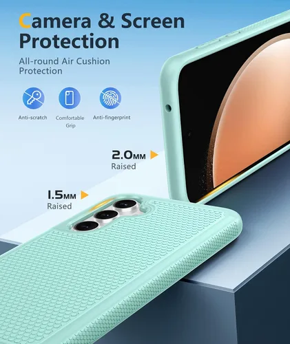 Miniatura 465 de FNTCASE Funda para iPhone 17 Pro: Fundas delgadas translúcidas de color azul claro compatibles con MagSafe, protección completa de la cámara