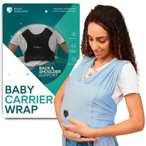 Miniatura 13 de Koala Babycare Portabebés Envolvente para Bebé, Fácil de Usar Como una Camiseta - Portabebés Original para Recién Nacido hasta Niño Pequeño - Gris