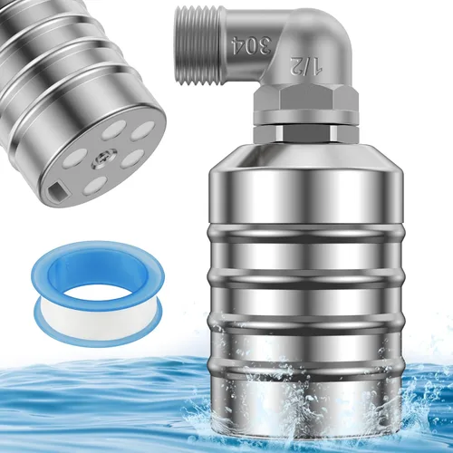 Miniatura 8 de Válvula de flotador de control de nivel de agua 304 Acero inoxidable Totalmente automática Mini válvula de bola flotante Apagado automático Tanque