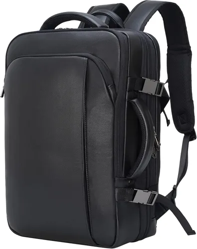 Masa Kawa Mochila de cuero para laptop de 15.6 pulgadas para hombres expandible 36L viaje de negocios mochila Daypack Weekender Bag
