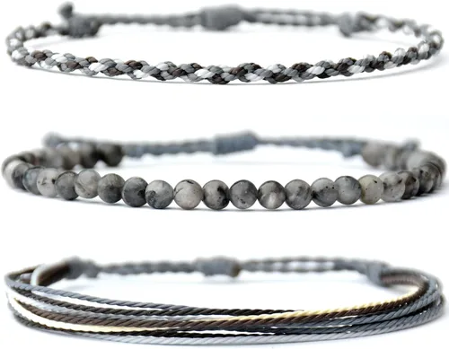 Miniatura 53 de Pulsera curativa hecha a mano con cuentas de piedra natural, regalo para hombres, pulsera de cuerda ajustable