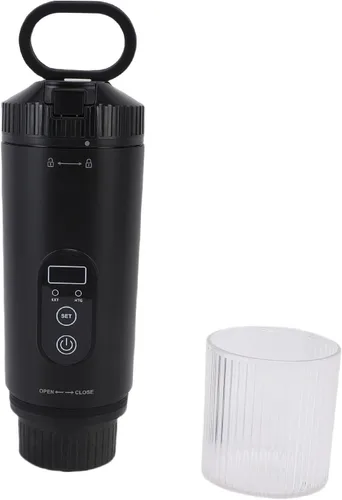 Miniatura 7 de Zunate Cafetera portátil, cafetera de 21 bar con autocalentamiento para cápsulas de café y molidos, cafeteras para viajes, camping, senderismo, Negro