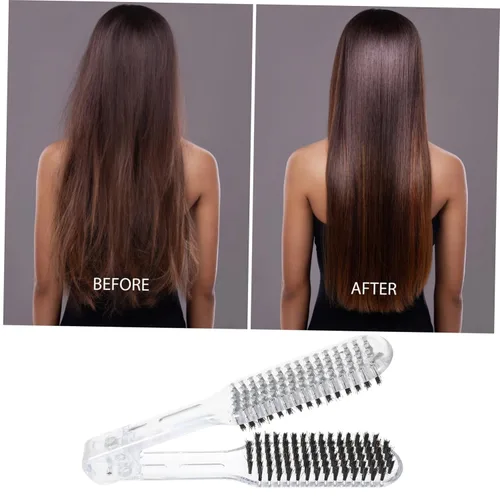 Miniatura 4 de Cepillo de pinza para alisar el cabello Pinza para el cabello Cepillo de doble cara alisador de doble cara cepillo alisador de pelo Peine