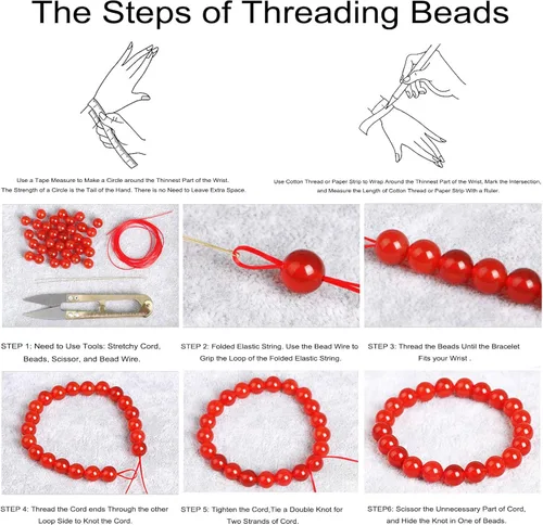 Miniatura 5 de Cuentas redondas de calcedonia roja natural de 25/64 pulgadas (25/64 pulgadas), 35 cuentas de piedras preciosas a granel para hacer joyas, pulseras