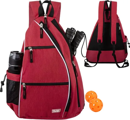 Miniatura 19 de Sucipi Pickleball Bag - Men's & Women's Pickleball Backpack, Adjustable Sling Bag w/Fence Hook/Large Capacity/Safety Pocket Azul