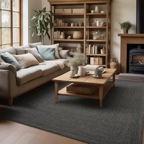 Miniatura 29 de Alfombra ovalada trenzada gris humo de 20 x 30 pulgadas, lavable para interiores y exteriores, decoración campestre para cocinas y entradas