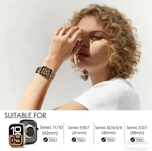 Miniatura 8 de FINTIE Correas compatibles con Apple Watch, correa de repuesto de cuero genuino para iWatch