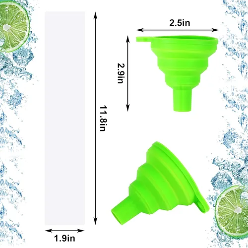 Miniatura 2 de LOMIMOS 200 bolsas de paletas de hielo, bolsas desechables de plástico para paletas de hielo, bolsas de molde de caramelo con embudo para adultos