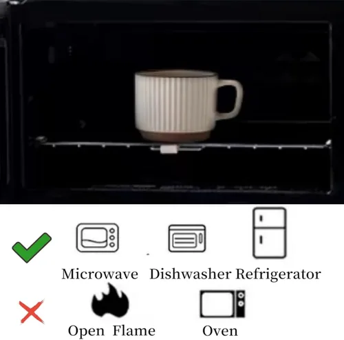 Miniatura 3 de Juego de tazas de café apilables, tazas de café de cerámica para Au Lait, capuchino, café con leche, café, moca, té, tazas en relieve para bodas