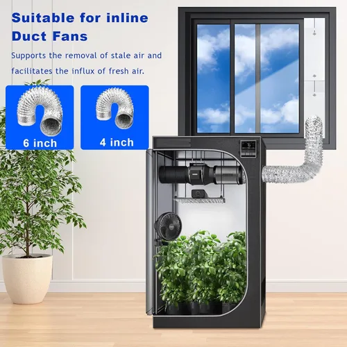 Miniatura 3 de Kit de ventilación de ventana, kit de ventana de aire acondicionado portátil, universal para conductos de 4 pulgadas/6 pulgadas y manguera de 5.1