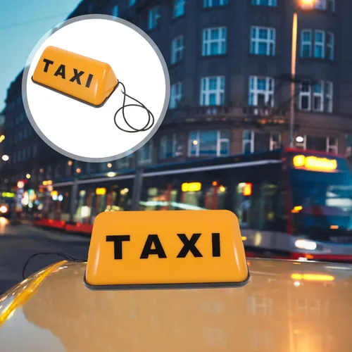 Miniatura 4 de Uonlytech Señal iluminada del techo del taxi de la luz del taxi de la cabina llevó la luz del taxi de la base