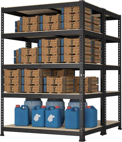 Miniatura 10 de Prilinex Estantes de almacenamiento resistentes de 48 pulgadas de ancho x 18 pulgadas de profundidad x 72 pulgadas de alto, estantería de metal