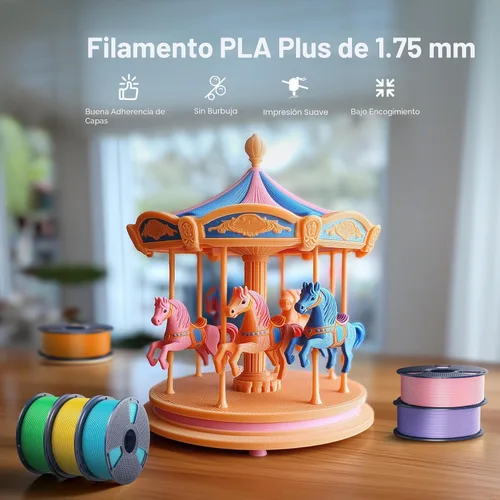 Miniatura 2 de SUNLU - Filamento PLA Plus para impresora 3D, 1.75 mm, bobina de 1 kg (2.2 lb), enrollado de forma ordenada, precisión dimensional ±0.02 mm