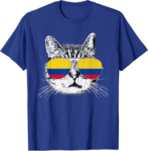 Miniatura 23 de Camisa de bandera de Colombia, orgullo colombiano, gato, hombres, mujeres, niños, camiseta de regalo