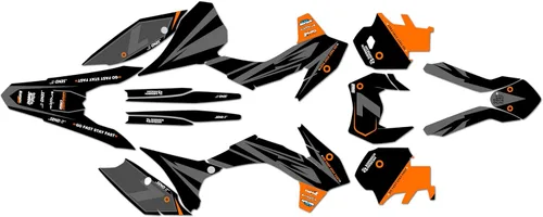 Miniatura 10 de Kit de gráficos para KTM 250XCF-W Y 350XCF-W (2014-2015) Bold Series Cyan 16 Mil - Adhesivos para motocicleta Dirt Pit Bike Motocicleta, accesorios