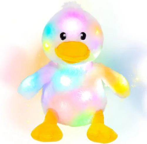 Miniatura 16 de Hopearl Cordero de peluche con luces LED, flexible, con luces de noche que brillan en la oscuridad, para festival, cumpleaños, niños pequeños