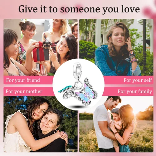 Miniatura 99 de Hapour Dijes de plata de ley 925 para pulseras, collar, joyería europea, colgante de cuentas para mujeres y madres