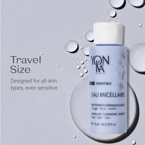 Miniatura 6 de Yonka Eau Micellaire Travel Size Agua micelar y desmaquillante limpiador Lavado facial suave con rosa y manzanilla para eliminar impurezas e