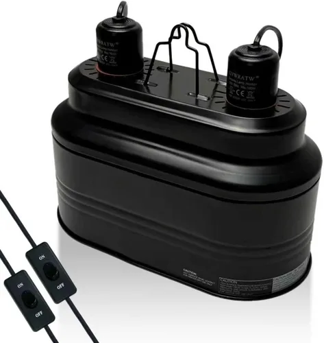 Lámpara de reptil, máximo 160 W. Cada lámpara caliente de reptil viene con un interruptor separado, adecuada para lagartos, tortugas, serpientes y