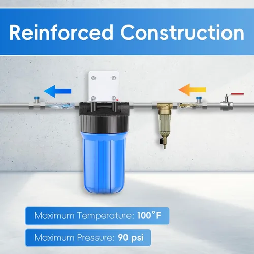Miniatura 3 de iSpring HB18B - Carcasa de filtro de agua para toda la casa, carcasa universal de 10 x 4.5 pulgadas para filtración de agua en todo el hogar