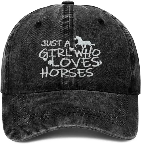 Miniatura 16 de Just Girl Who Loves Horse - Gorra de béisbol para mujer, ajustable, de moda, de algodón