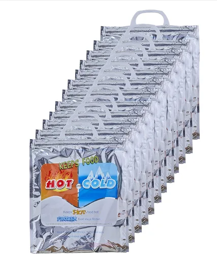 Miniatura 49 de Superio Bolsas aisladas para bebidas frías y calientes para entrega de alimentos, bolsas de compras de comestibles, almacenamiento de alimentos