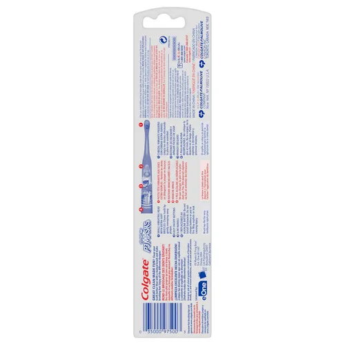 Miniatura 11 de Colgate, Máscaras de pijama para niños, cerdas extrasuaves, el color puede variar, 1 cepillo de dientes alimentado por batería, 1 unidad