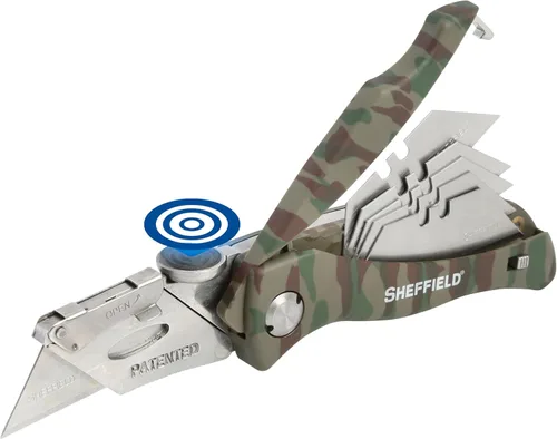 Miniatura 12 de Sheffield 12514 Cuchillo Utilitario Plegable Paquete de 3, Rellenos para Calcetines, Regalos para Hombres, Regalos para Papá, Hojas de Cuchillo