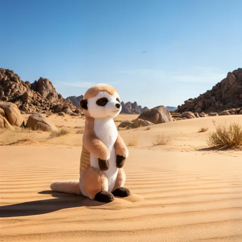 Miniatura 6 de The Petting Zoo Suricata de peluche, regalos para niños, animales salvajes del zoológico Onez, juguete de peluche de suricata de 12 pulgadas