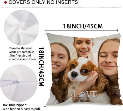Miniatura 14 de Custom 6 Photo Throw Pillow Cover with Text for Mom, Cozy Cushion Ideal as a Thoughtful Gift for Family Mother’s Day Holidays or Special Occasions 6