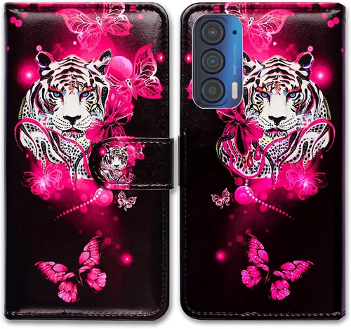 Miniatura 12 de Bcov Funda para Motorola Edge 2021, funda de piel con tapa para teléfono móvil con ranura para tarjeta y soporte para Motorola Moto Edge 2021
