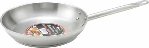 Miniatura 2 de Winco - Sartén de acero inoxidable de grado comercial, acabado natural, 11 pulgadas