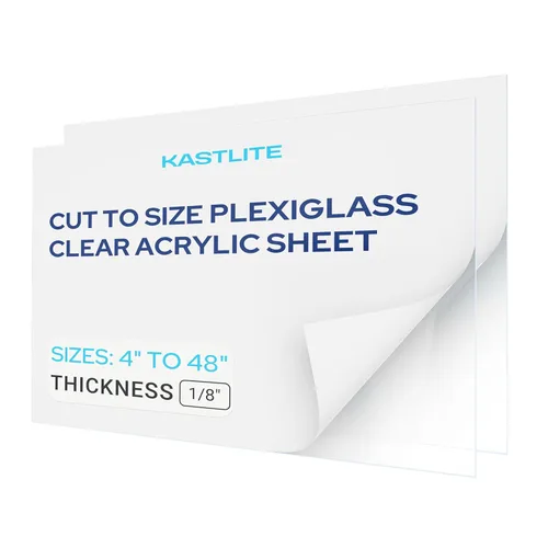 KASTLITE Hoja de acrílico transparente | Grosor de 1/8 pulgadas | Plexiglás cortado a medida de 0.125 pulgadas de grosor | Nominal 36 x 36 pulgadas