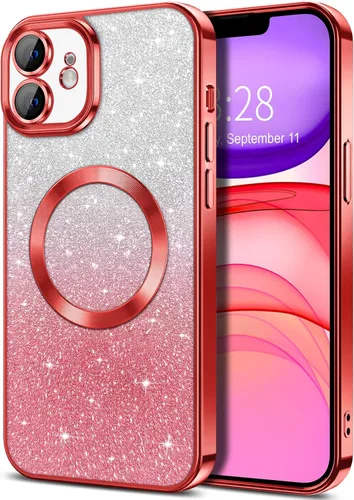 Miniatura 167 de Hython Funda para iPhone 13 Pro transparente con purpurina magnética [compatible con MagSafe] Protector completo de lente de cámara delgado