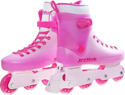 Miniatura 7 de Inlineskates - Patines en línea para mujeres y niñas, tamaño ajustable, freno extraíble, rodamientos ABEC-7, para patinaje en interiores