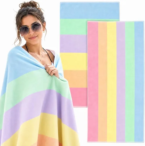 Miniatura 9 de Yahenda Paquete de 2 toallas de playa para niños de secado rápido para playa, piscina, baño, toalla para viajes, ducha, natación, campamento, 28 x