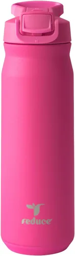 Miniatura 11 de REDUCE Hydrate Pro - Botella de agua aislada de acero inoxidable de 24 onzas, tapa abatible a prueba de fugas, apta para lavavajillas, sin BPA, Negro