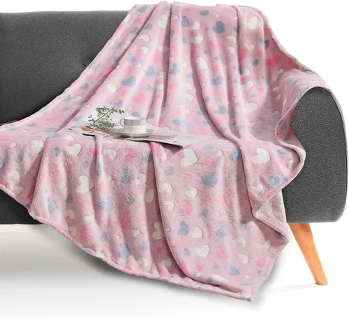 Miniatura 12 de Elegant Comfort Manta ligera que brilla en la oscuridad, ultra suave, mullida y acogedora, manta luminosa decorativa para todas las estaciones