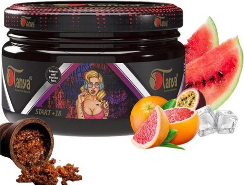 Tanya Herbal Hookah Molasas 100% sin nicotina y tabaco Sabores de shisha de narguile orgánicos Mezcla de frutas Sabores de shisha 250g Frascos