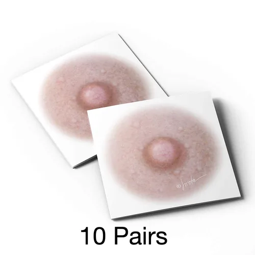 Miniatura 2 de Tatuajes temporales para cáncer de mama para mujeres, 10 pares, tatuaje temporal de areola, tatuaje temporal posmastectomía, solución de pezón