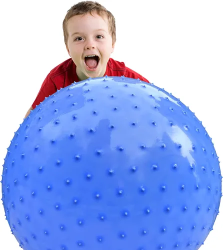 Miniatura 19 de Bola de Ejercicio Sensorial Grande para Niños, Paquete de 2 Bolas de Ejercicio 33.5" 85CM Hinchables para Niños Pequeños, Grandes Juguetes Inflables