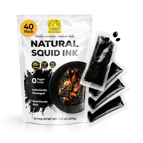 Miniatura 8 de Tinta de calamar Black Hut para cocinar, pasta de tinta de calamar, colorante negro para alimentos, calamares de tinta para fideos de arroz, pizza